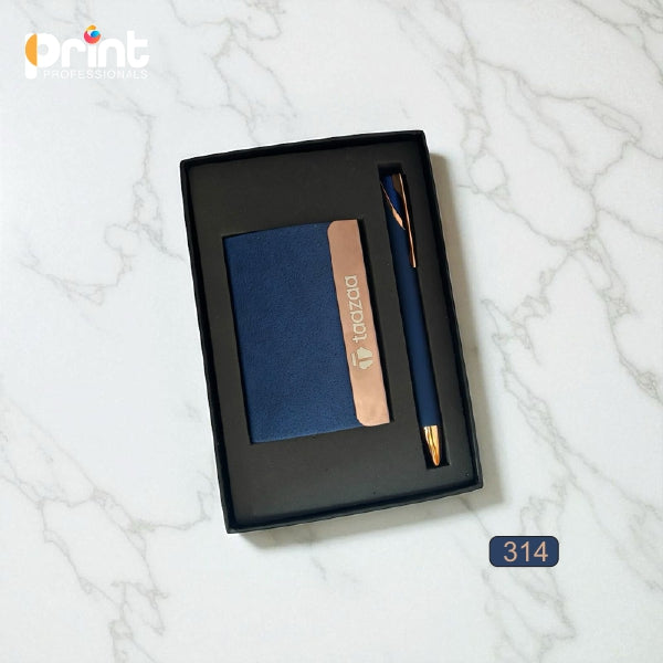Custom 2 in 1 Corporate Gifting Set (Premium Metal Pen and Quality Notebook)