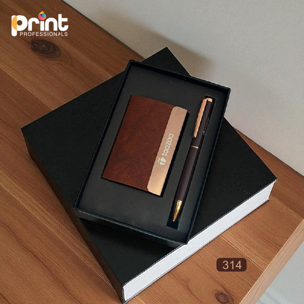 Custom 2 in 1 Corporate Gifting Set (Premium Metal Pen and Quality Notebook)