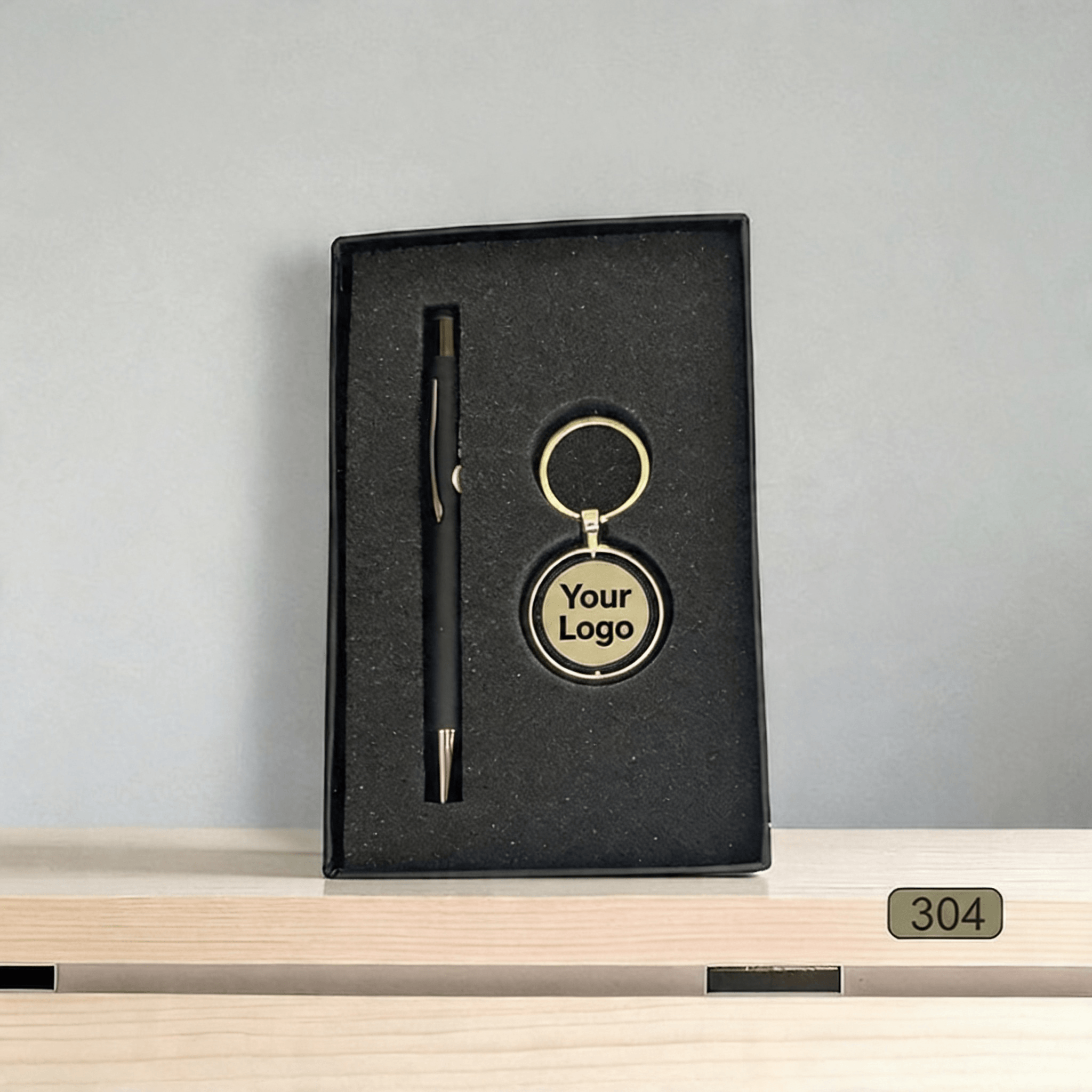 Custom 2 in 1 Corporate Gifting Set Pen and Keychain