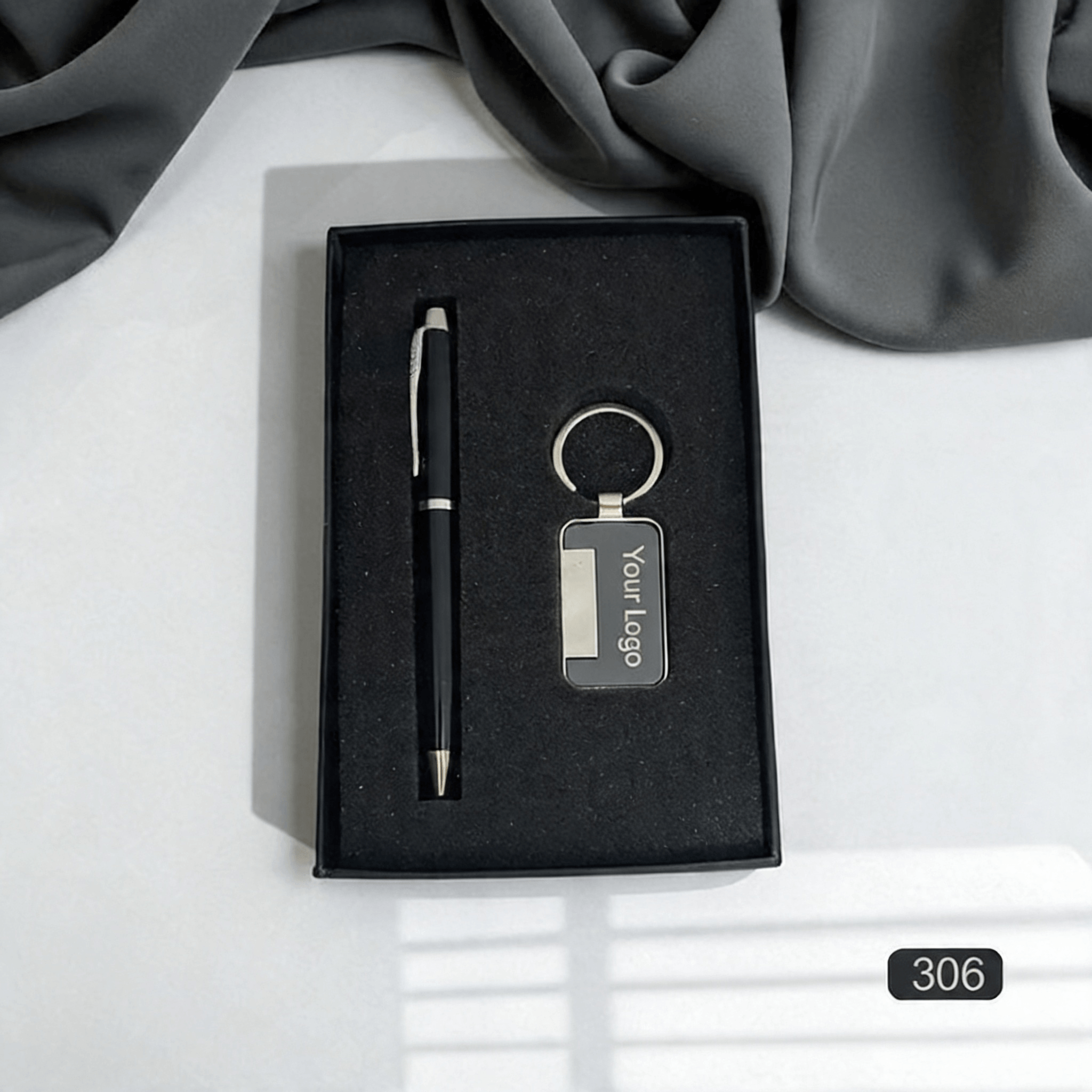 Custom 2 in 1 Corporate Gifting Set Pen and Keychain