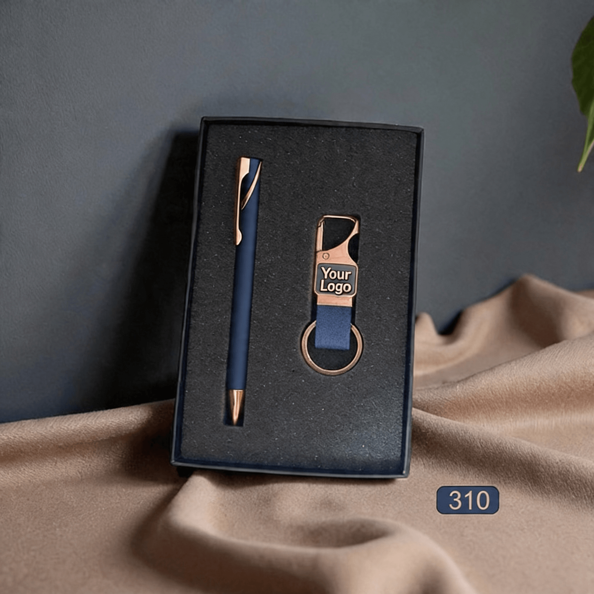 Custom 2 in 1 Corporate Gifting Set Pen and Keychain