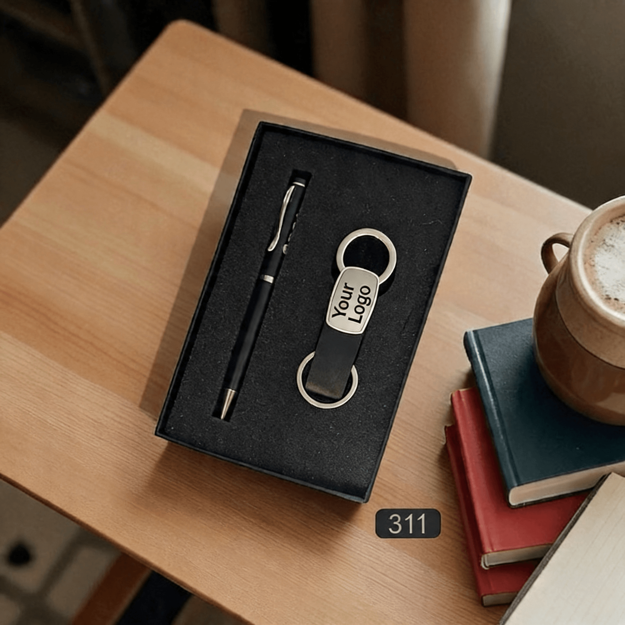 Custom 2 in 1 Corporate Gifting Set Pen and Keychain