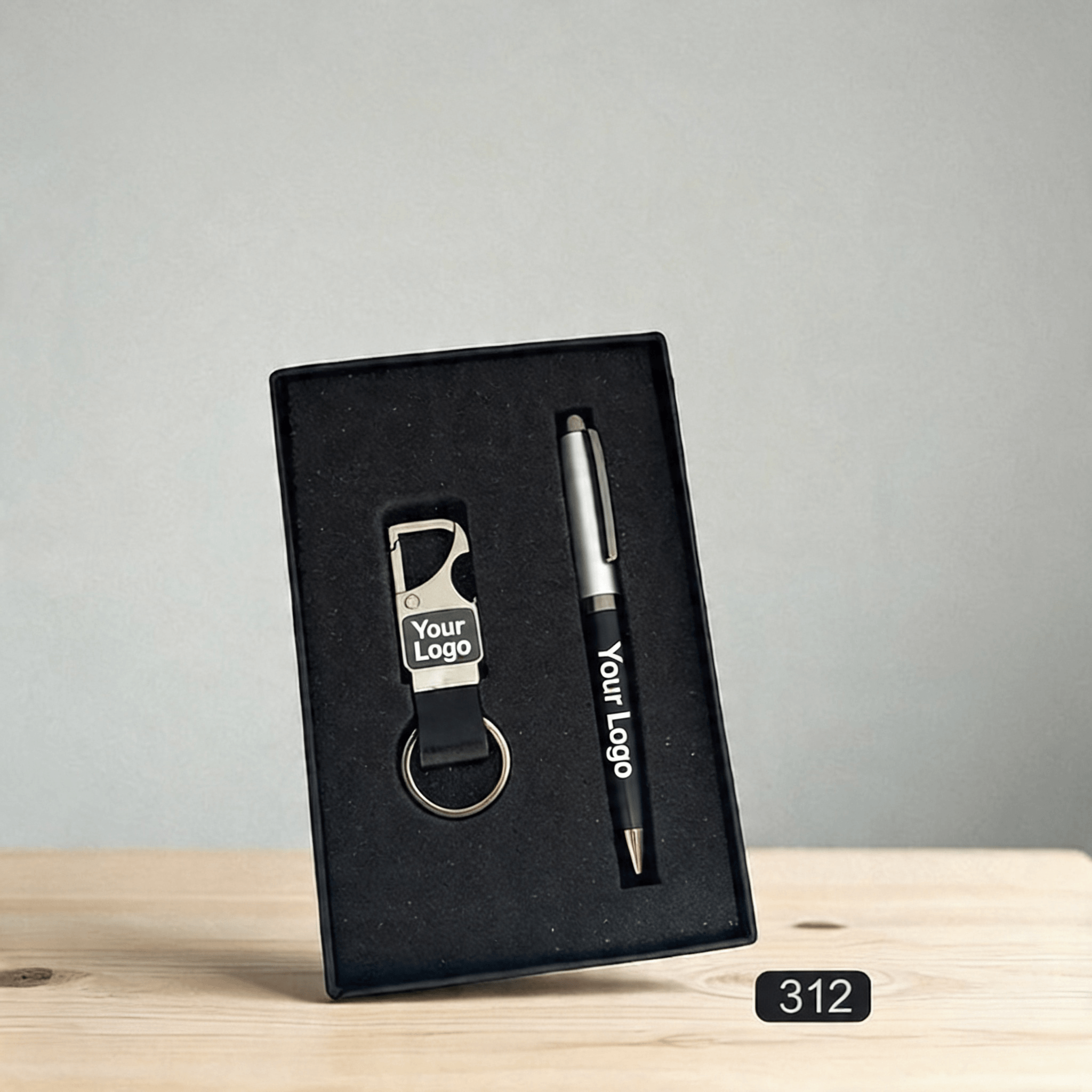 Custom 2 in 1 Corporate Gifting Set Pen and Keychain