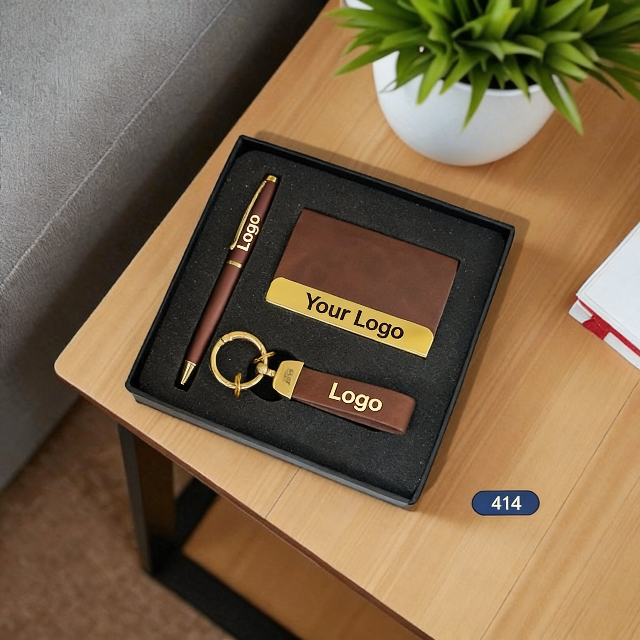 Custom 3 in 1 Corporate Gifting Set Notebook, Pen and Keychain