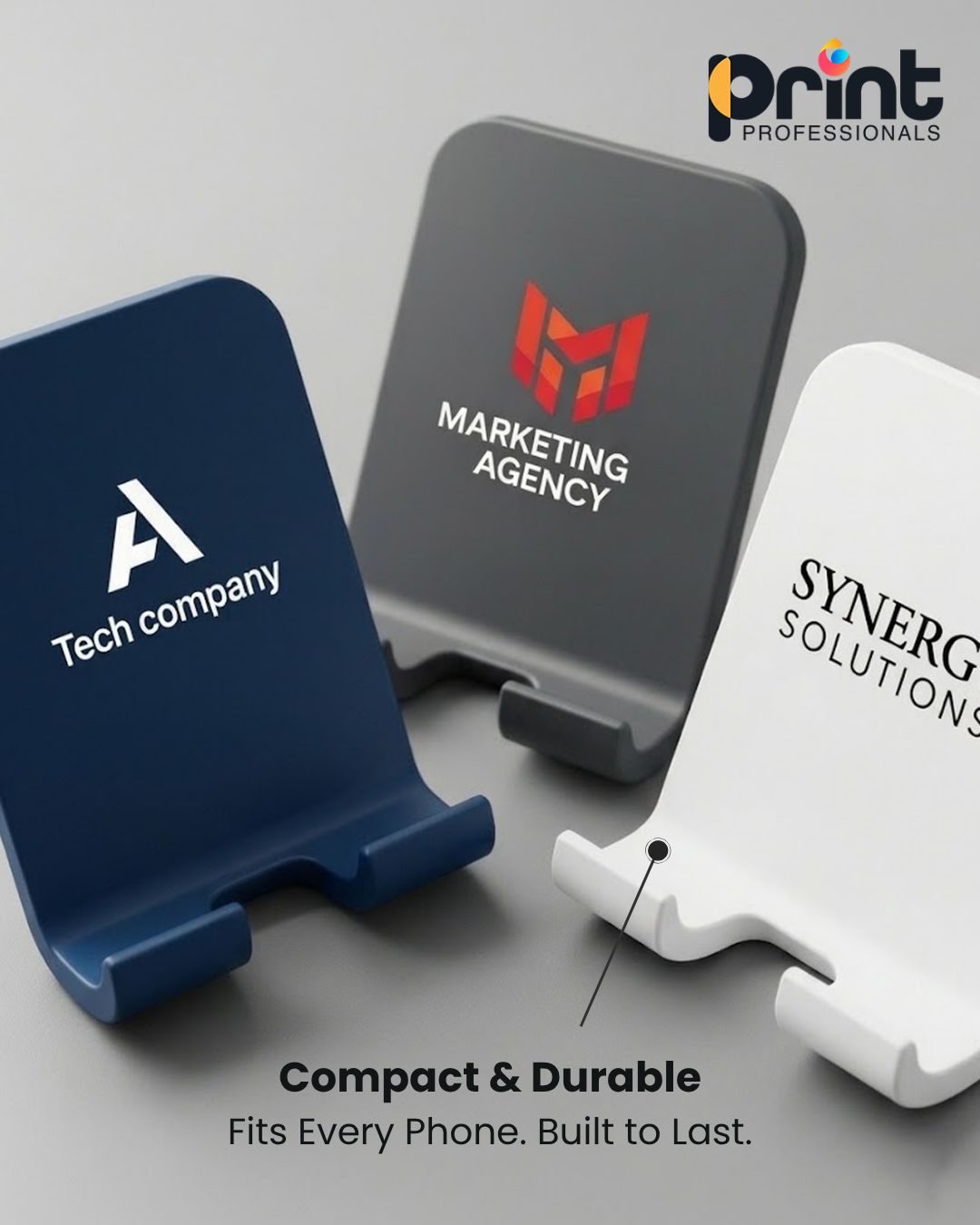 Premium Customized Metal Mobile Stand with Your Company Logo for Corporate Gifting