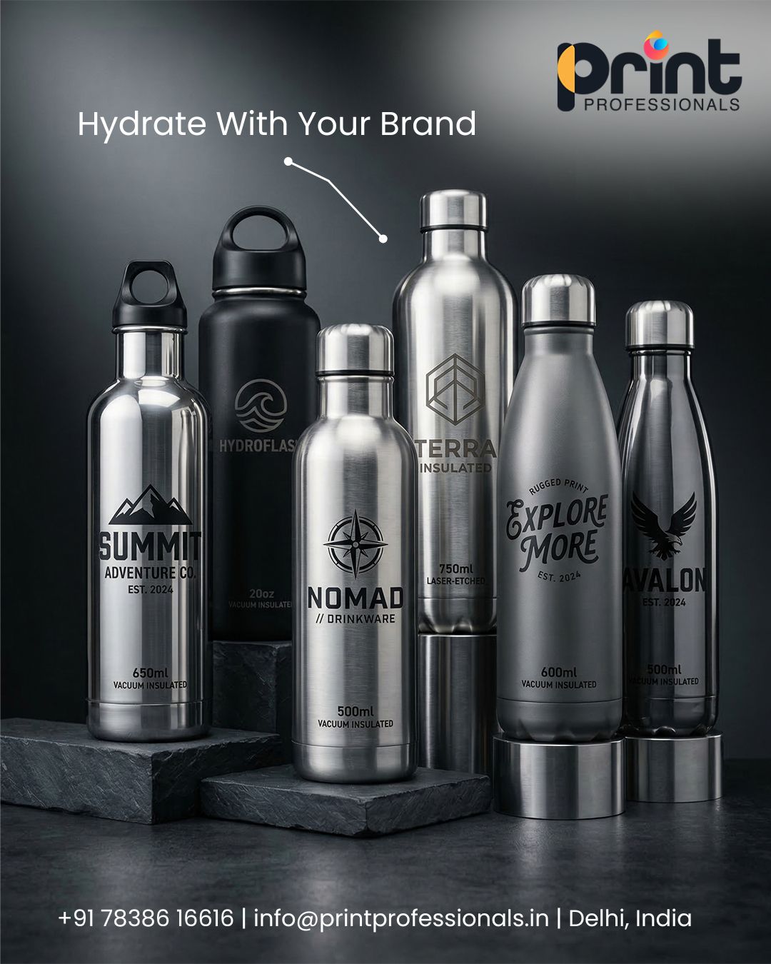 Custom Premium Metal Water Bottles