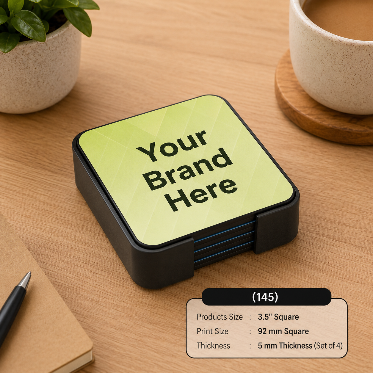 Custom Printed Coasters with Logo – MDF & Plastic Promotional Coasters