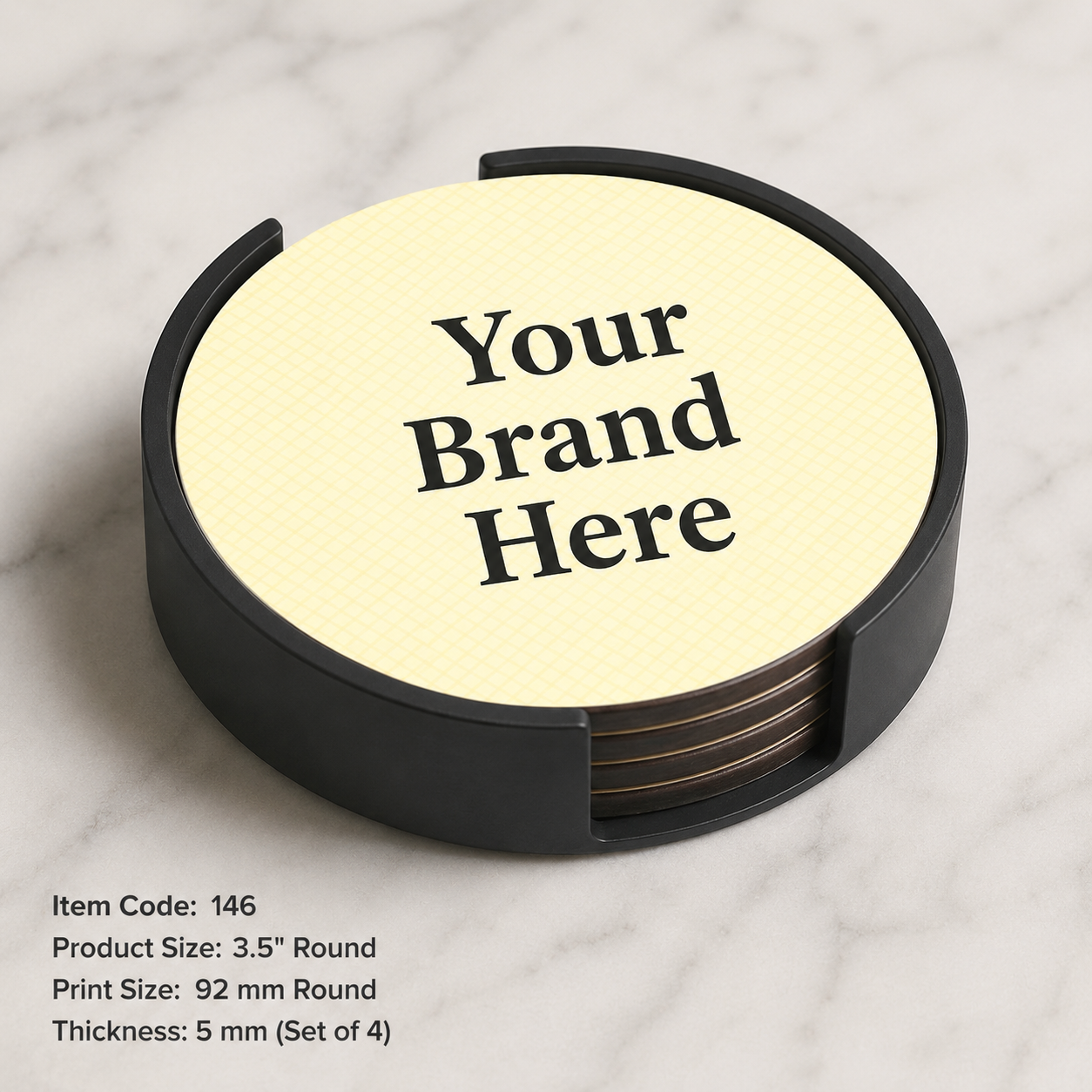 Custom Printed Coasters with Logo – MDF & Plastic Promotional Coasters