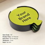 Custom Printed Coasters with Logo – MDF & Plastic Promotional Coasters