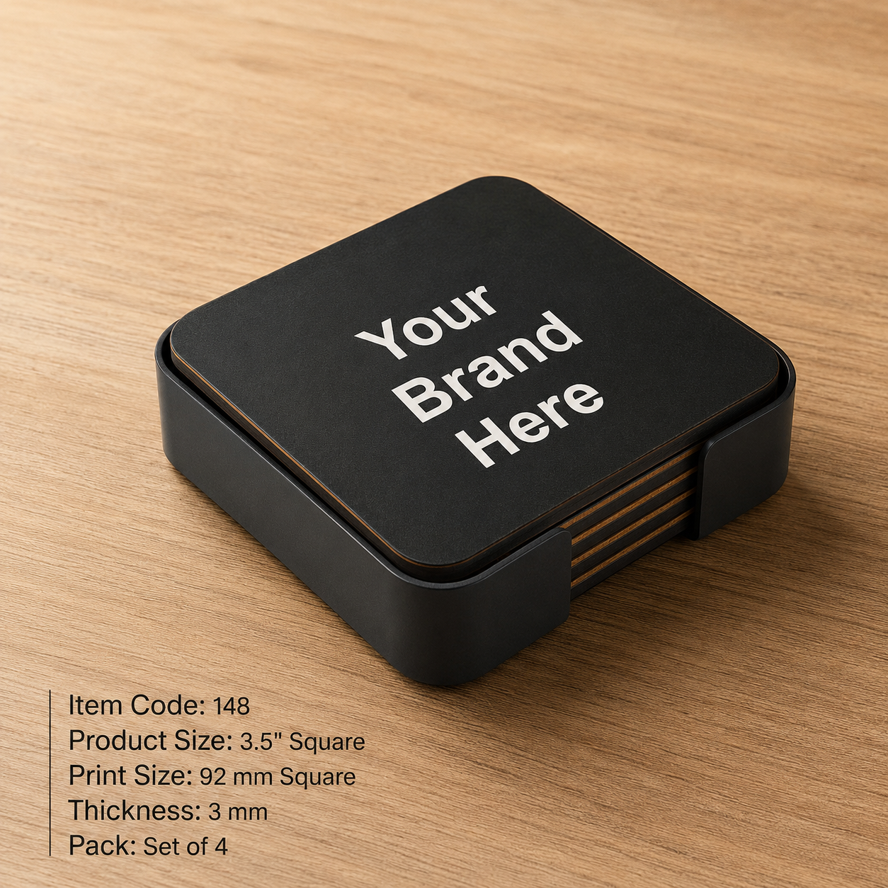 Custom Printed Coasters with Logo – MDF & Plastic Promotional Coasters