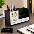 Custom Printed MDF & Plastic Pen Stand with Logo – Personalised Desk Organiser