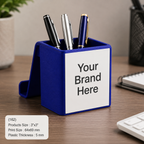Custom Printed MDF & Plastic Pen Stand with Logo – Personalised Desk Organiser