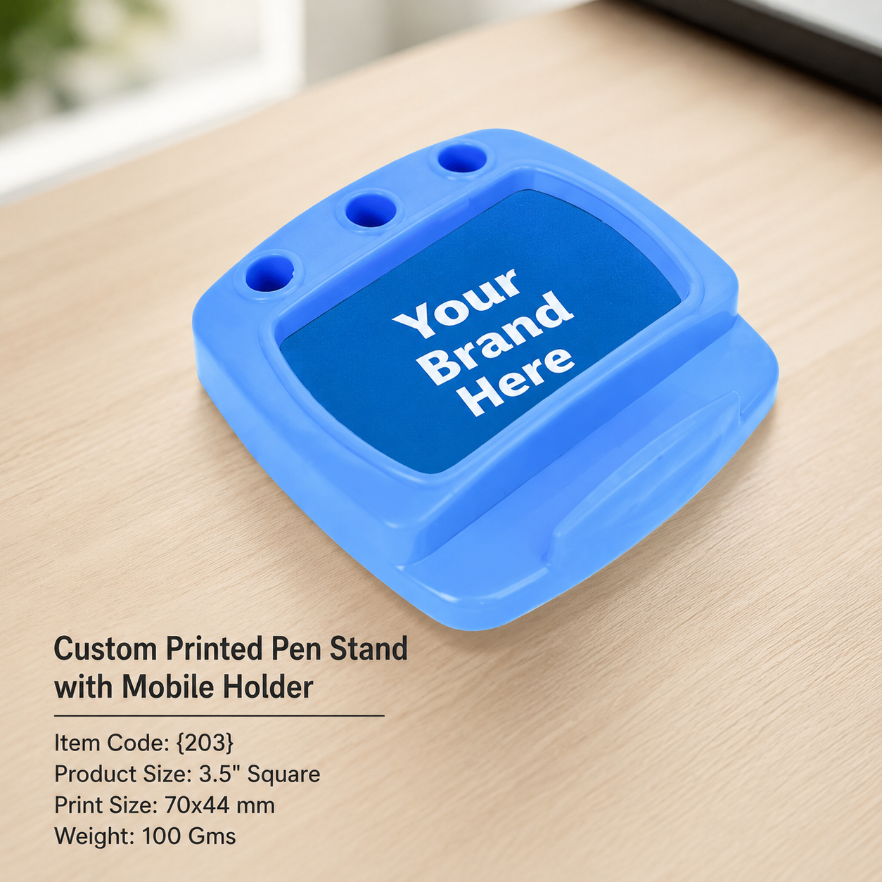 Custom Printed Pen Stand with Mobile Holder