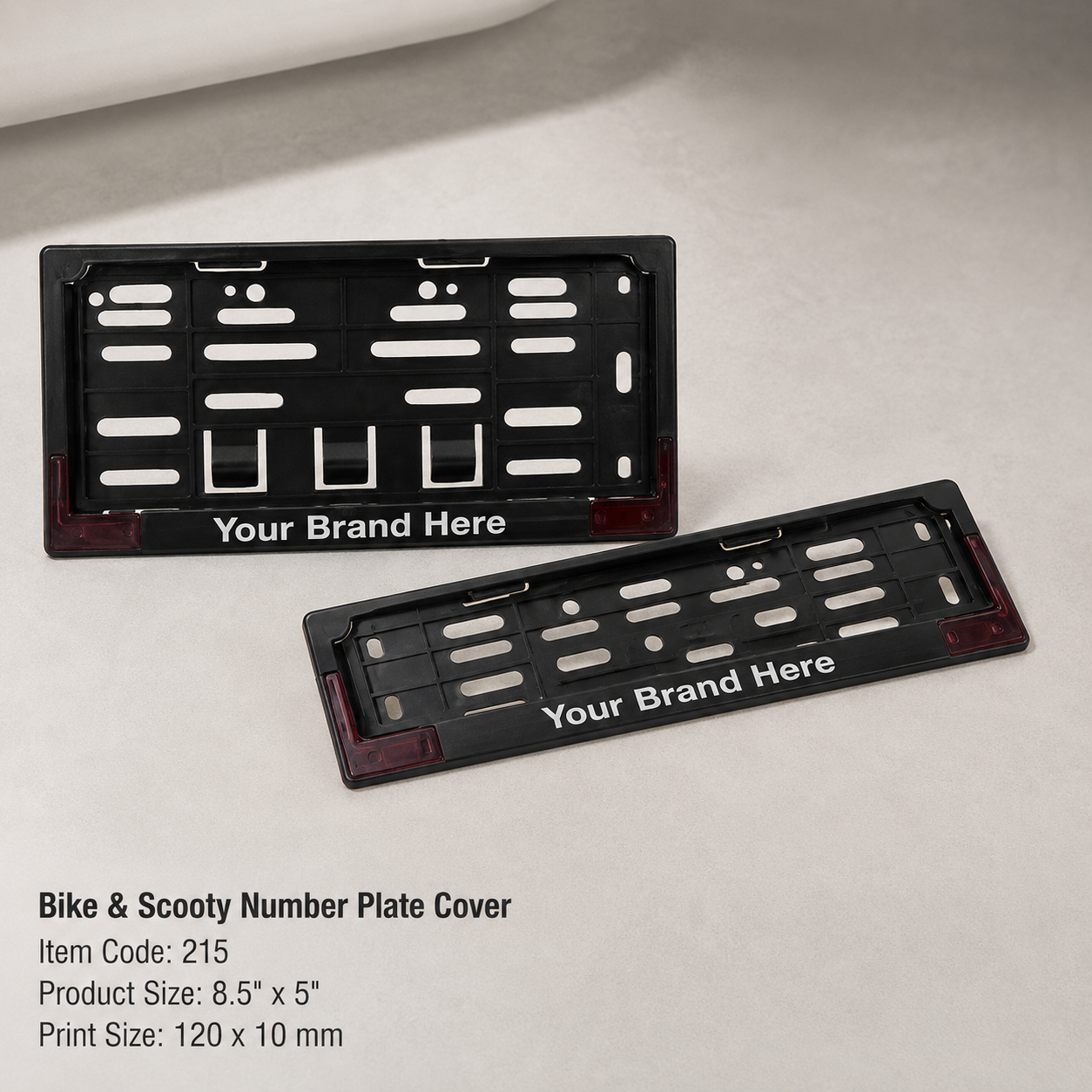 Custom Printed Bike & Scooty Number Plate Covers