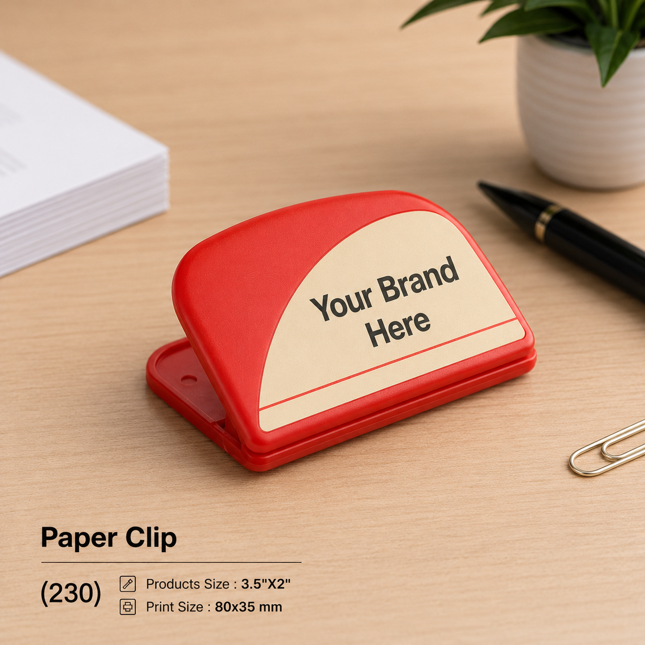 Custom Printed Promotional Paper Clip & Document Holder