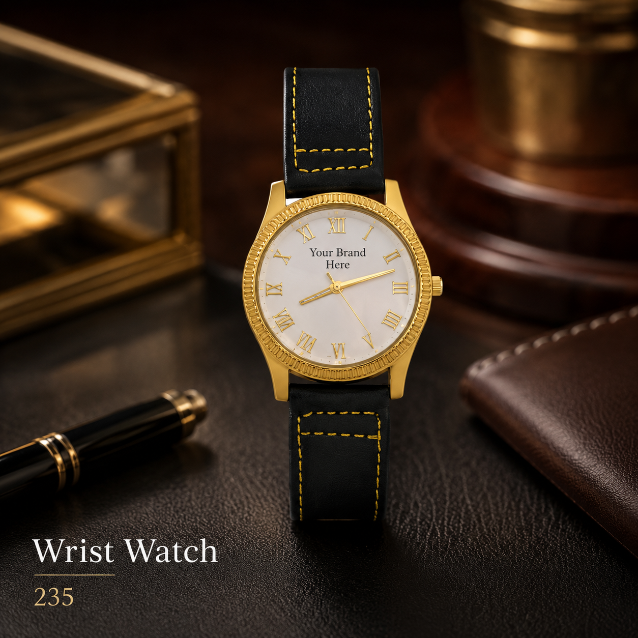 Custom Logo Printed Wrist Watch for Corporate Gifting