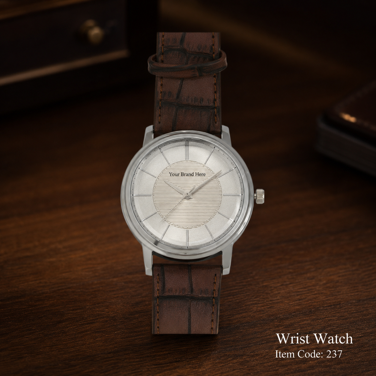 Custom Logo Printed Wrist Watch for Corporate Gifting