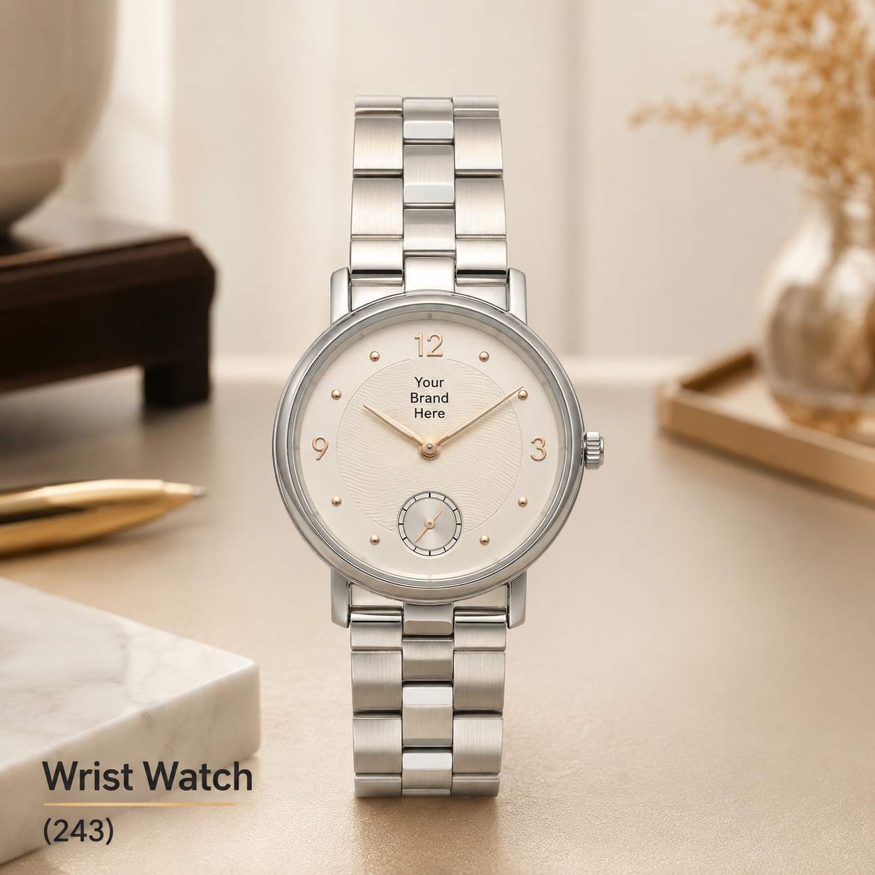 Custom Logo Printed Wrist Watch for Corporate Gifting