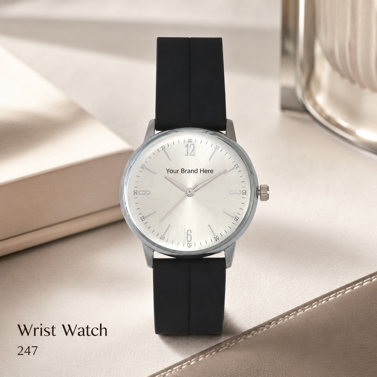 Custom Logo Printed Wrist Watch for Corporate Gifting